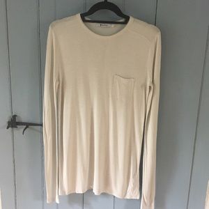 T by Alexander Wang LS too, sea foam, XS